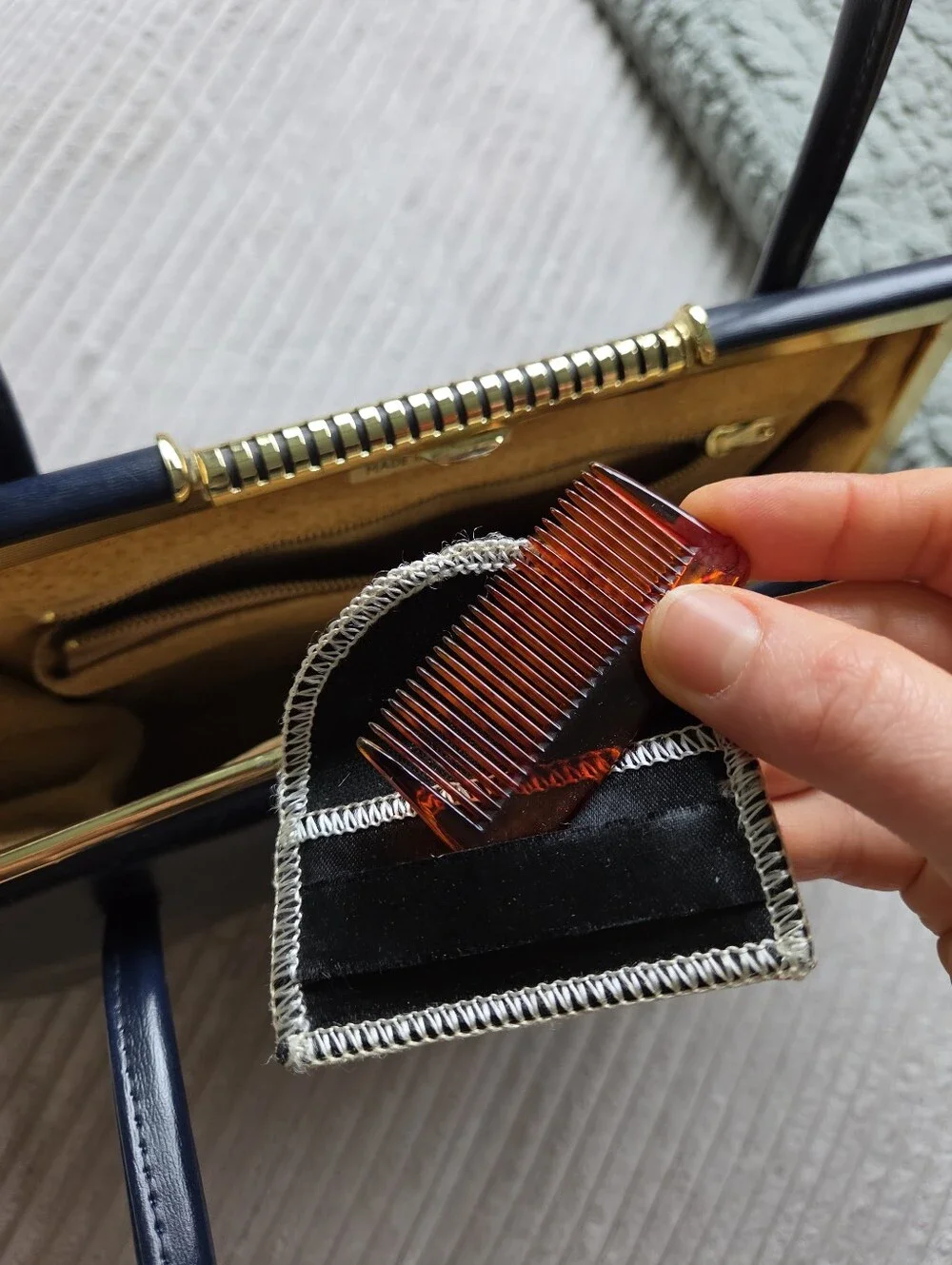 Deep Navy Vintage Purse
